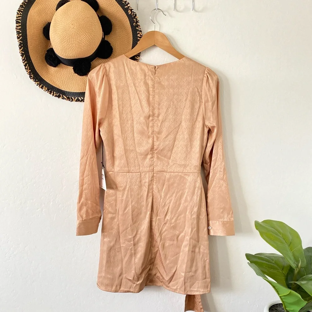 NWT Lost + Wander High Roller Gold Mini Dress Size Small NYE Holiday Dress